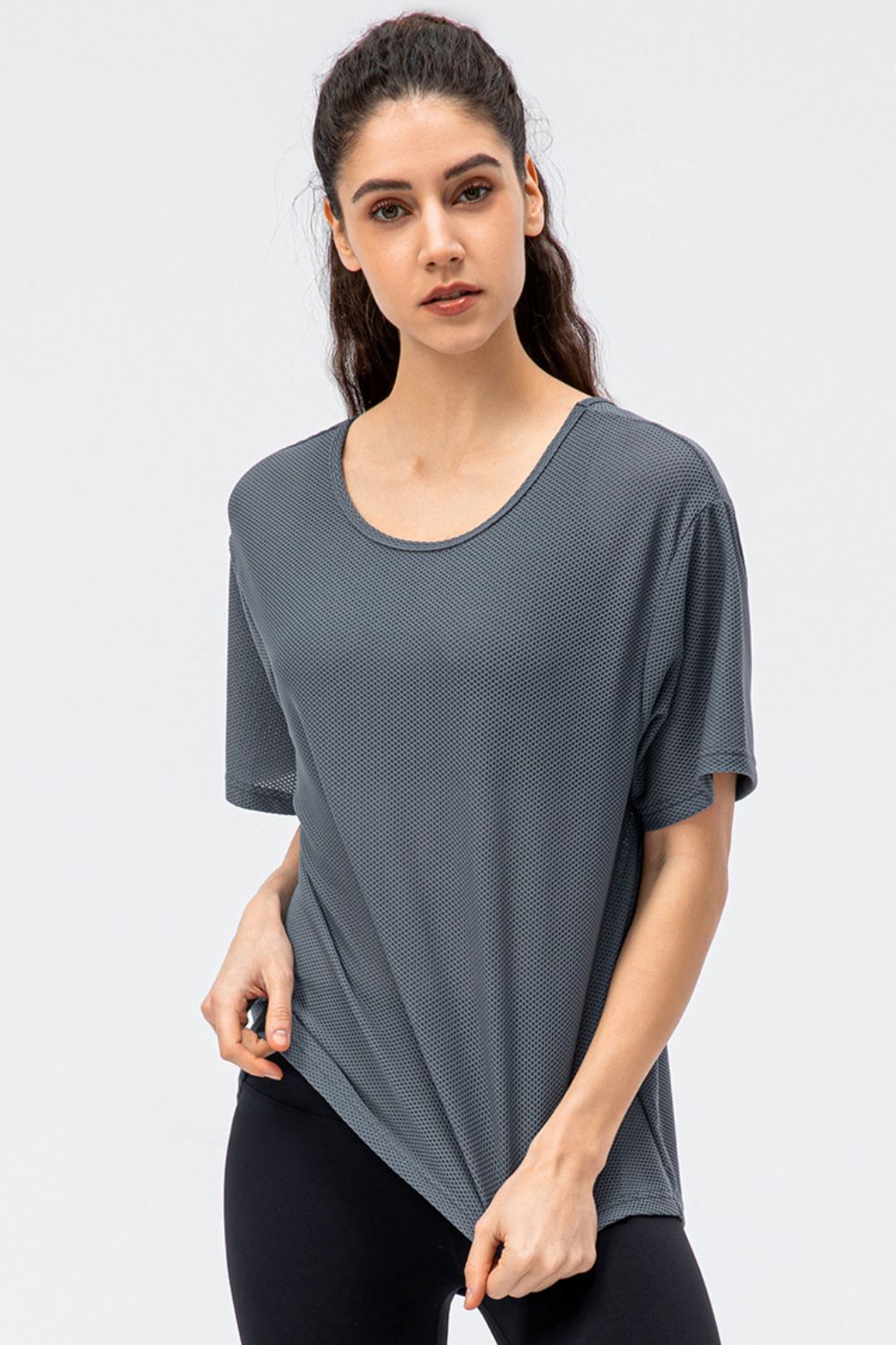 Round Neck Short Sleeve Active T-Shirt