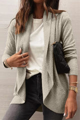 Open Front Long Sleeve Cardigan