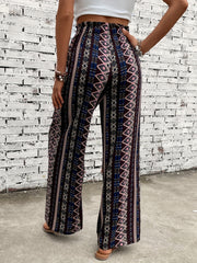 Printed High Waist Wide Leg Pants