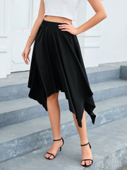 Handkerchief Hem Midi Skirt