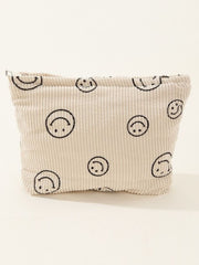 Zenana Corduroy Smile Clutch Bag