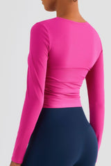 Lightweight Round Neck Long Sleeve Sports Top