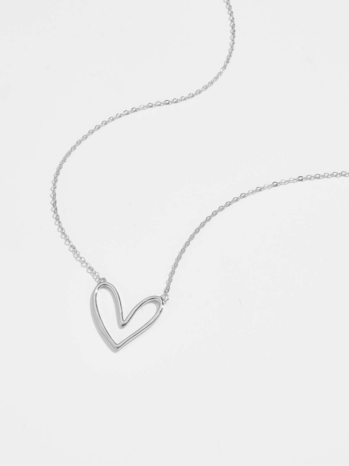 925 Sterling Silver Heart Pendant Necklace - Admiresty