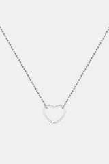 925 Sterling Silver Heart Shape Pendant Necklace - Admiresty