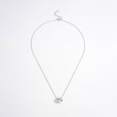 925 Sterling Silver Inlaid Zircon Heart Necklace - Admiresty