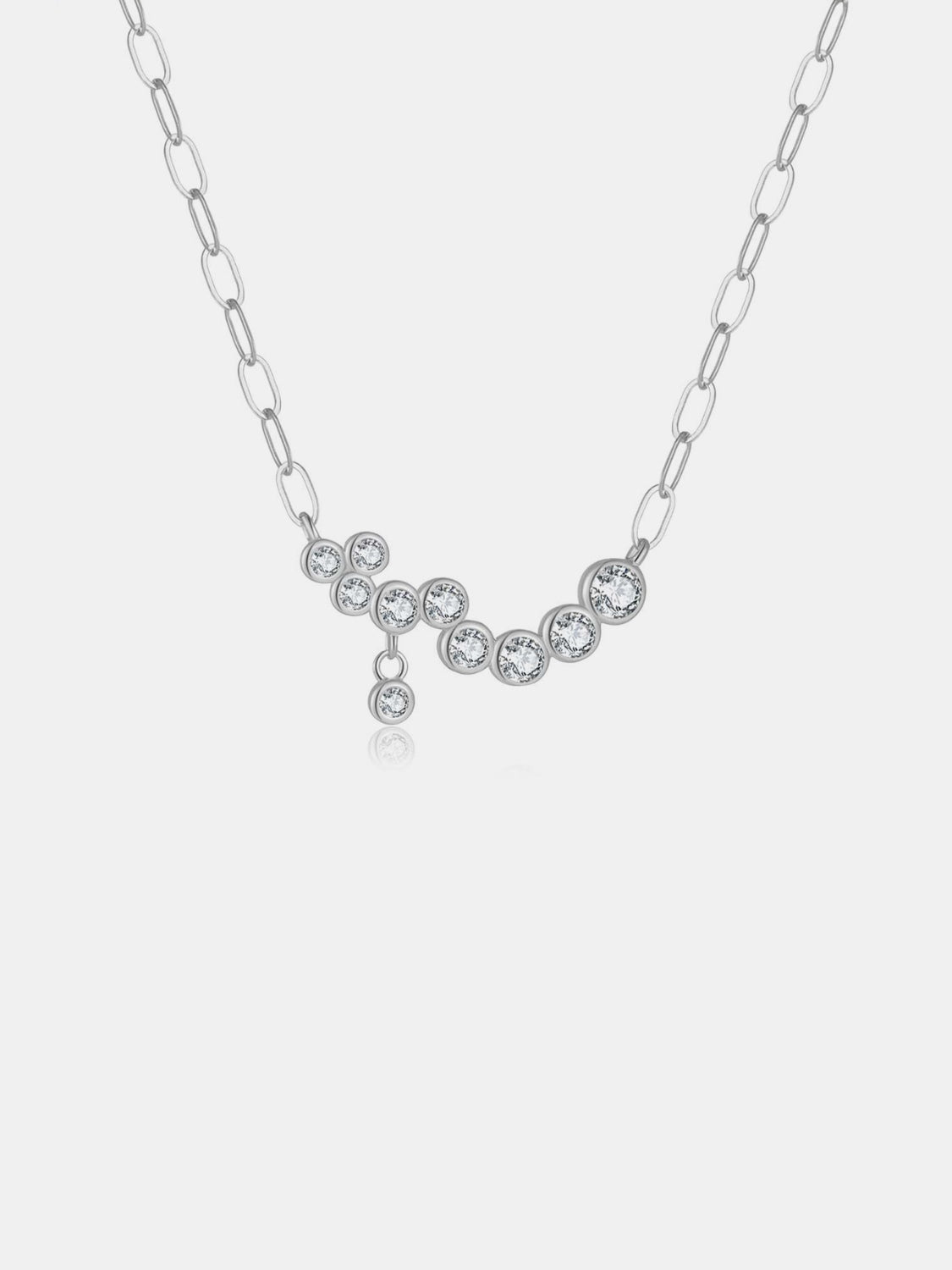 925 Sterling Silver Inlaid Zircon Necklace - Admiresty