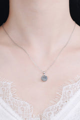 925 Sterling Silver Moissanite Pendant Necklace - Admiresty