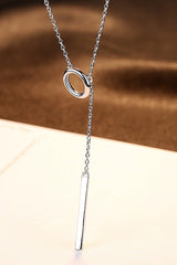 925 Sterling Silver Platinum - Plated Necklace - Admiresty