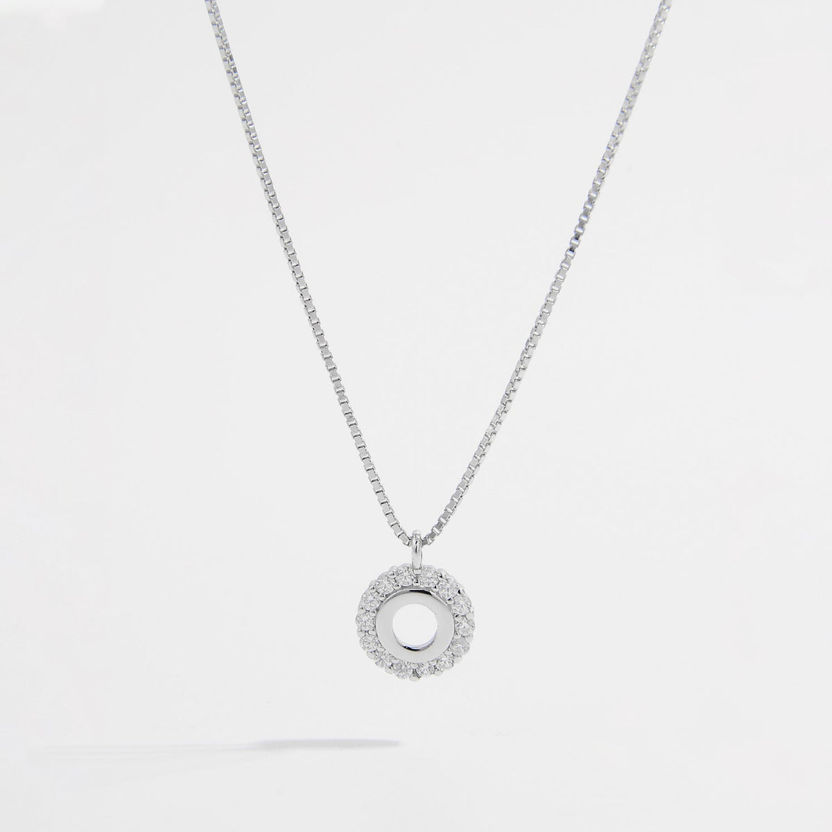 925 Sterling Silver Zircon Pendant Necklace - Admiresty