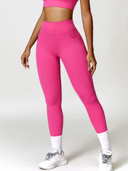 Ruched Pocketed High Waist Active Leggings