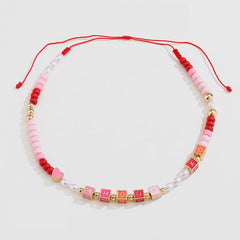 Acrylic Geometric Bead Necklace - Admiresty