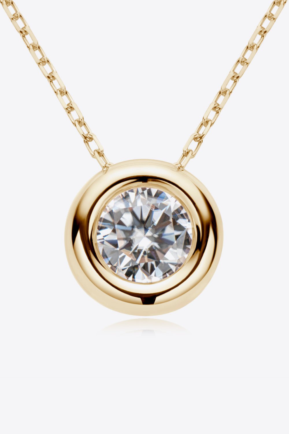 Adored 1 Carat Moissanite Pendant 925 Sterling Silver Necklace - Admiresty