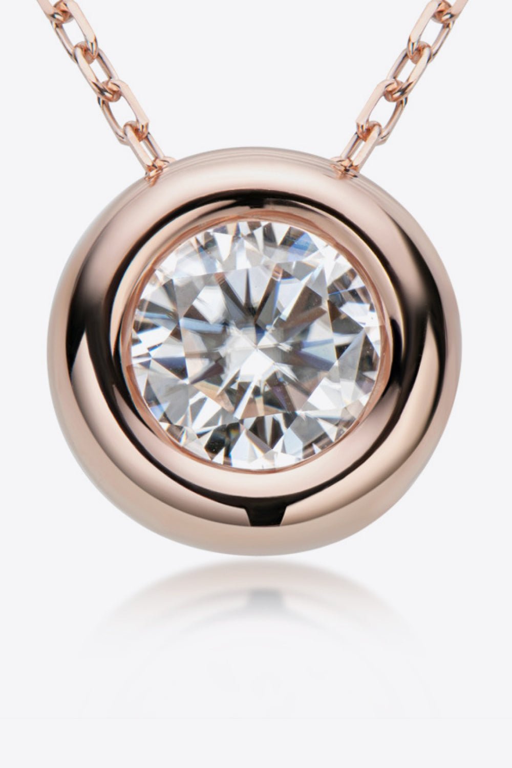 Adored 1 Carat Moissanite Pendant 925 Sterling Silver Necklace - Admiresty