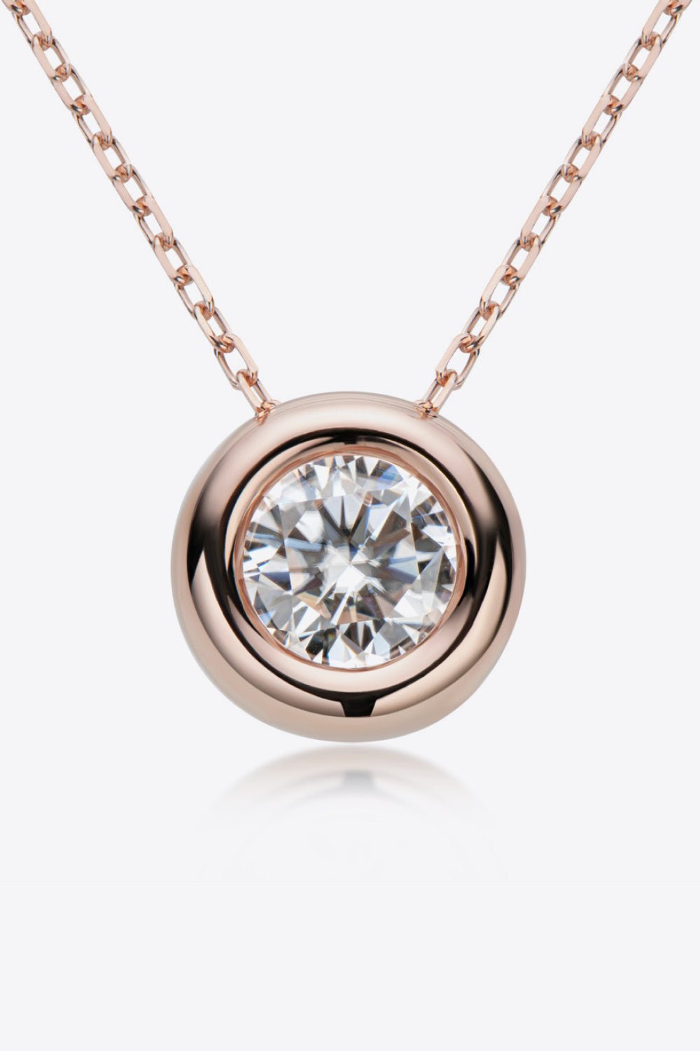 Adored 1 Carat Moissanite Pendant 925 Sterling Silver Necklace - Admiresty