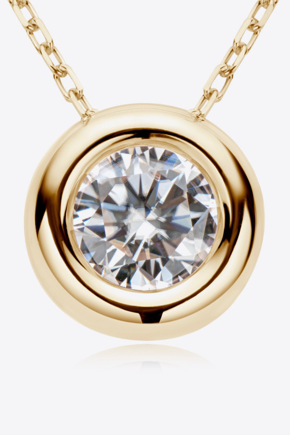 Adored 1 Carat Moissanite Pendant 925 Sterling Silver Necklace - Admiresty