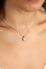 Adored Chance to Charm 1 Carat Moissanite Round Pendant Chain Necklace - Admiresty