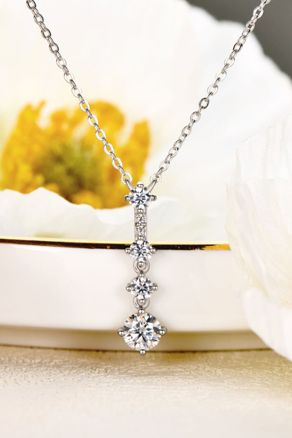 Adored Keep You There Multi - Moissanite Pendant Necklace - Admiresty