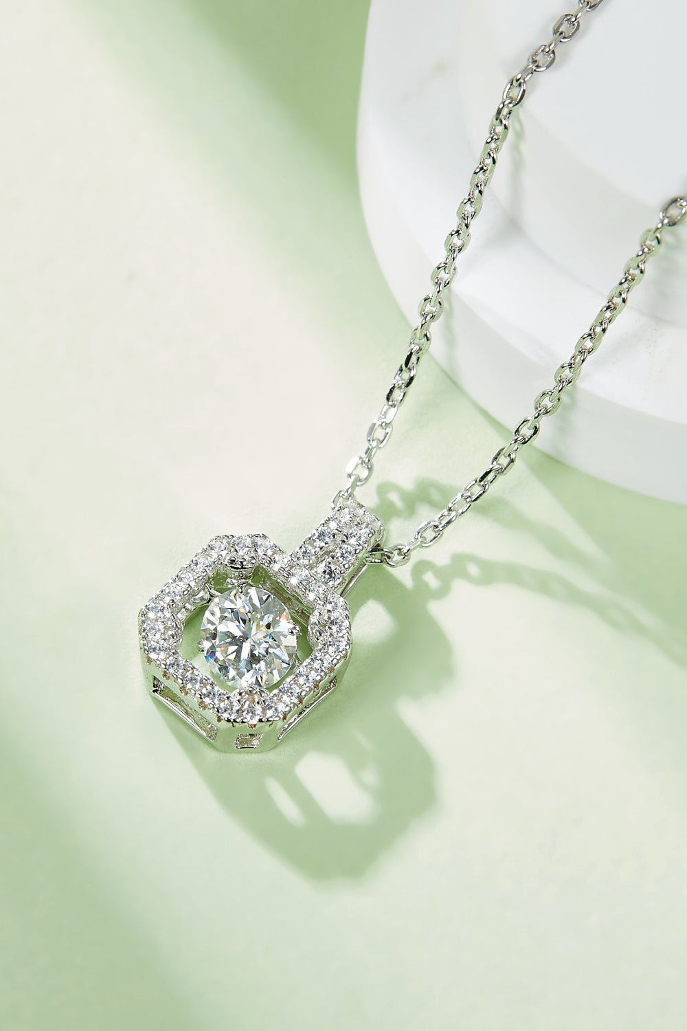 Adored Moissanite 925 Sterling Silver Necklace - Admiresty