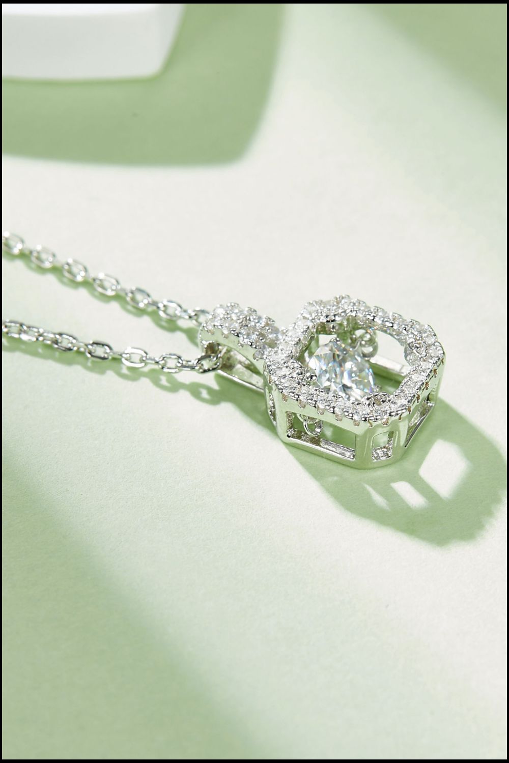 Adored Moissanite 925 Sterling Silver Necklace - Admiresty