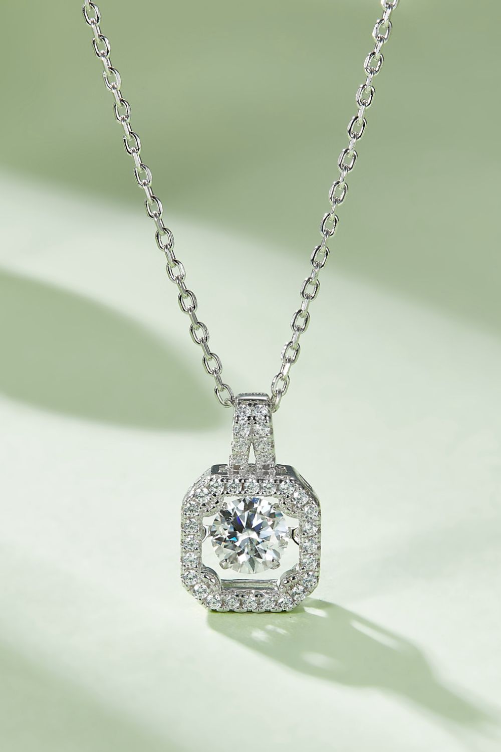 Adored Moissanite 925 Sterling Silver Necklace - Admiresty