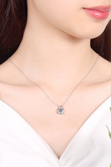 Adored Moissanite Lock Pendant Necklace - Admiresty