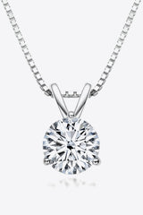 Adored Show Off 1 Carat Moissanite Pendant Necklace - Admiresty