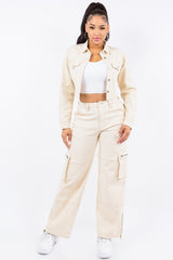 American Bazi Laced Back Cropped Jacket - Admiresty