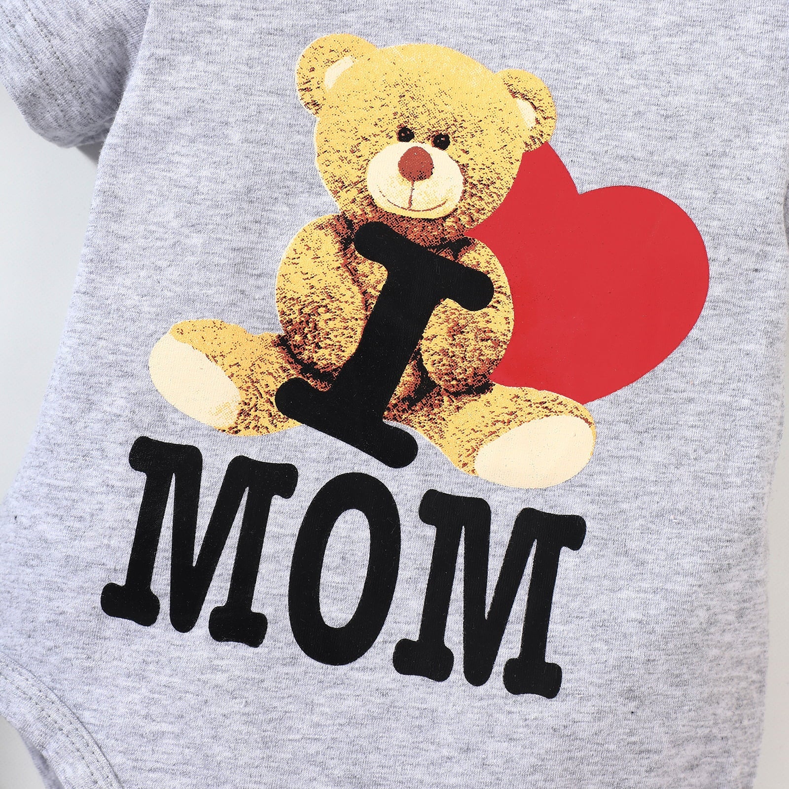 Baby Bear Graphic Short Sleeve Bodysuit - Admiresty