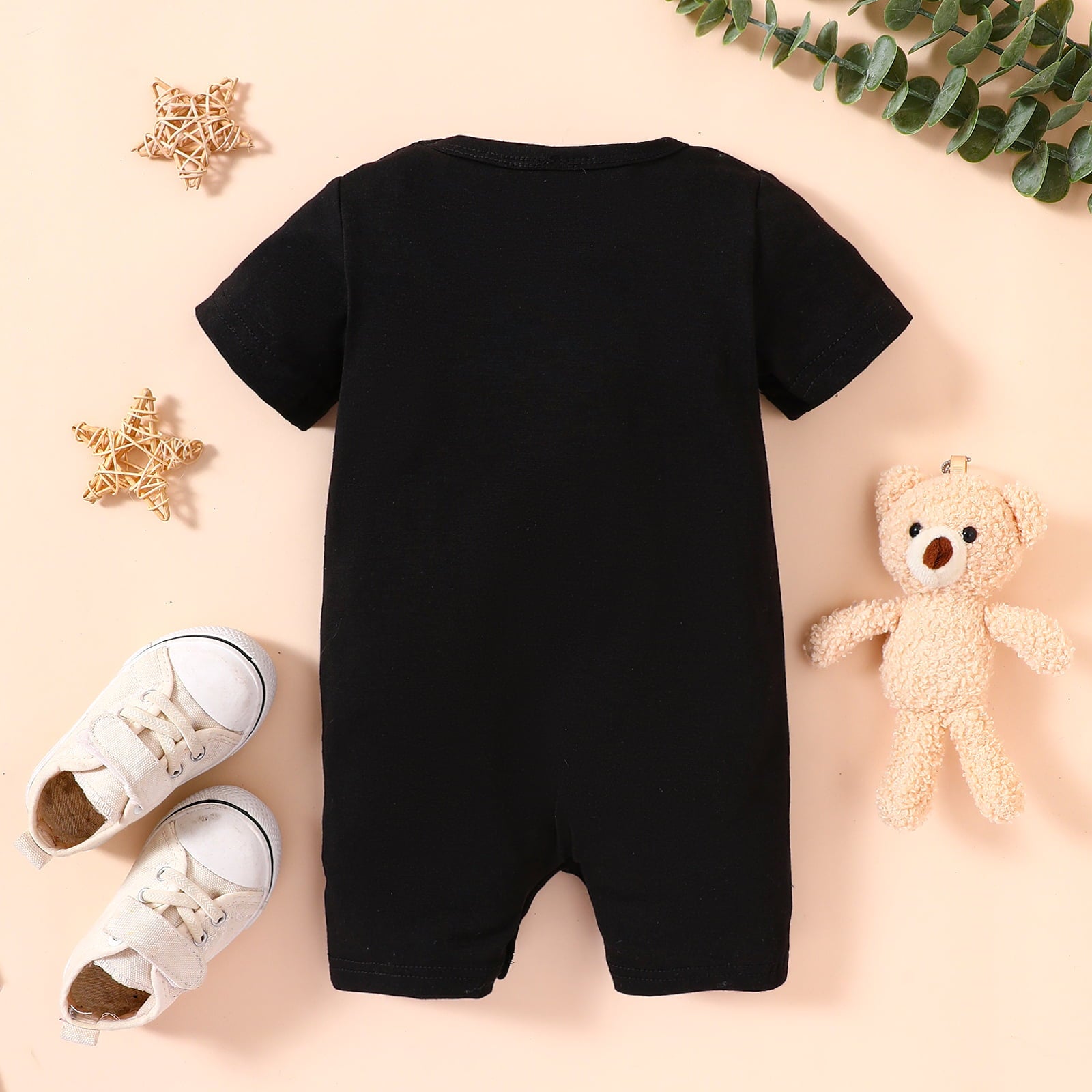 Baby Bear Graphic Short Sleeve Romper - Admiresty