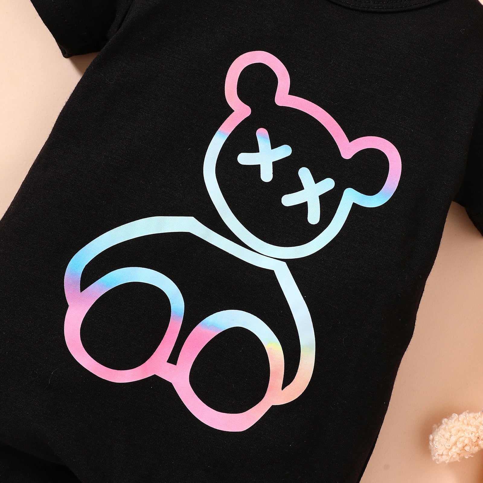 Baby Bear Graphic Short Sleeve Romper - Admiresty