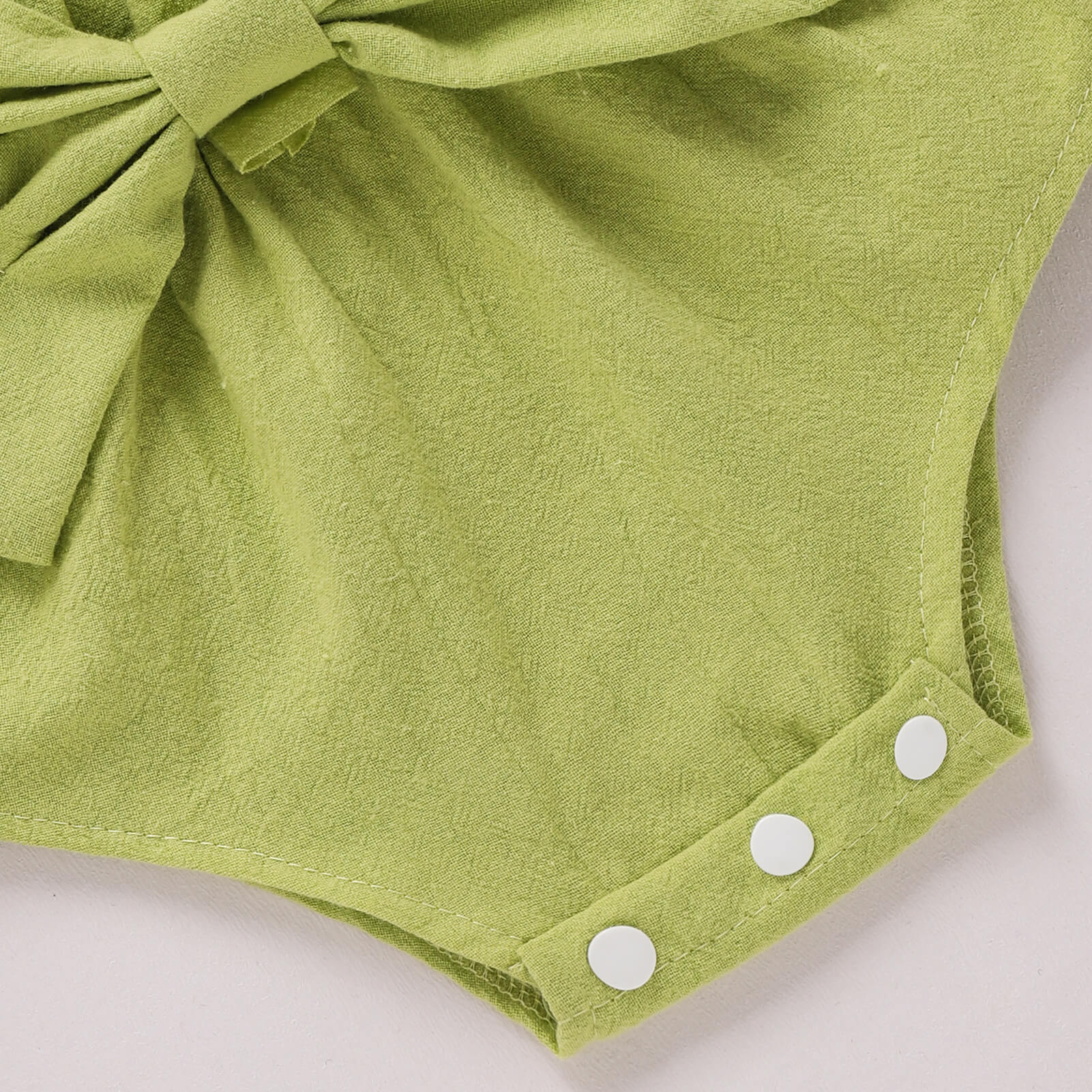 Baby Girl Bow Detail Flounce Sleeve Bodysuit - Admiresty