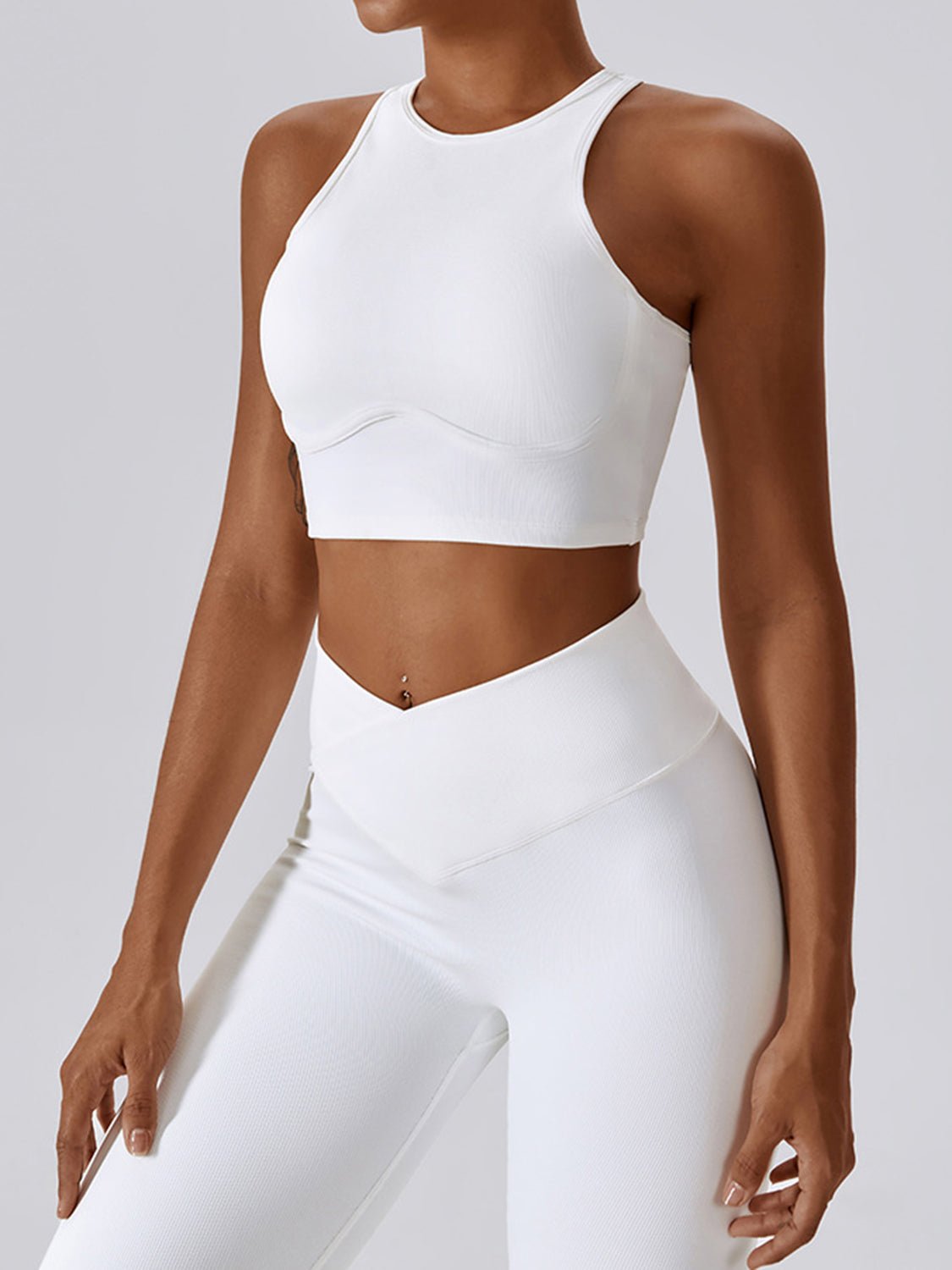 Basic Bae Cutout Racerback Active Tank - Admiresty