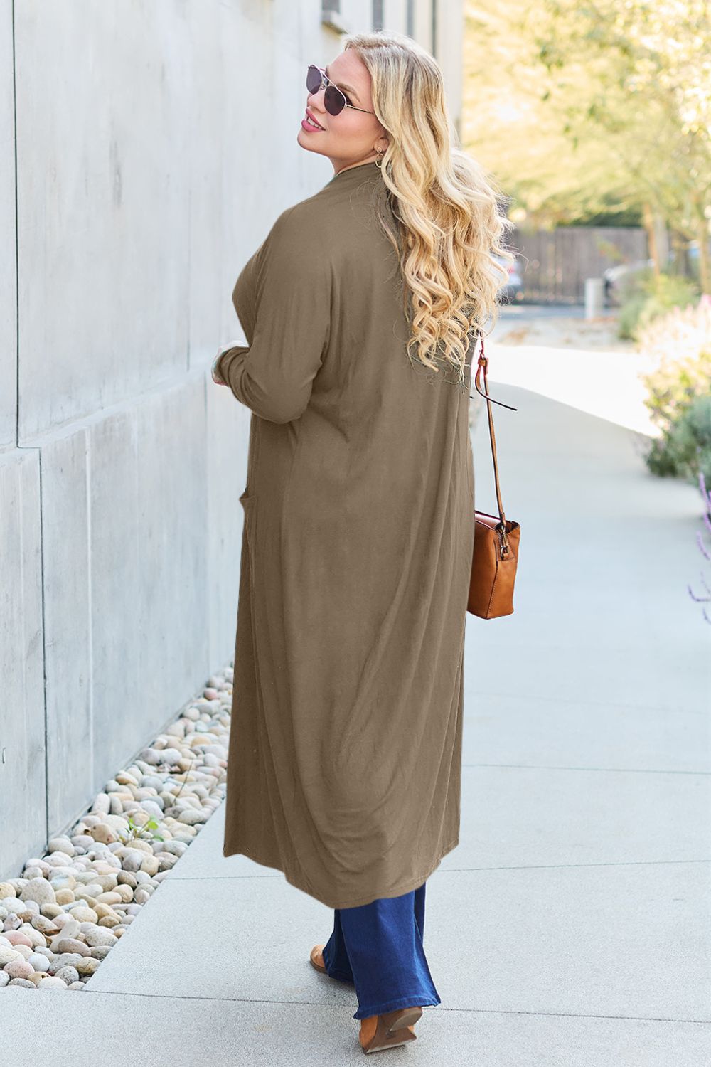 Basic Bae Full Size Open Front Long Sleeve Cover Up - Admiresty