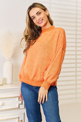 Basic Bae Round Neck Dropped Shoulder Sweatshirt - Admiresty