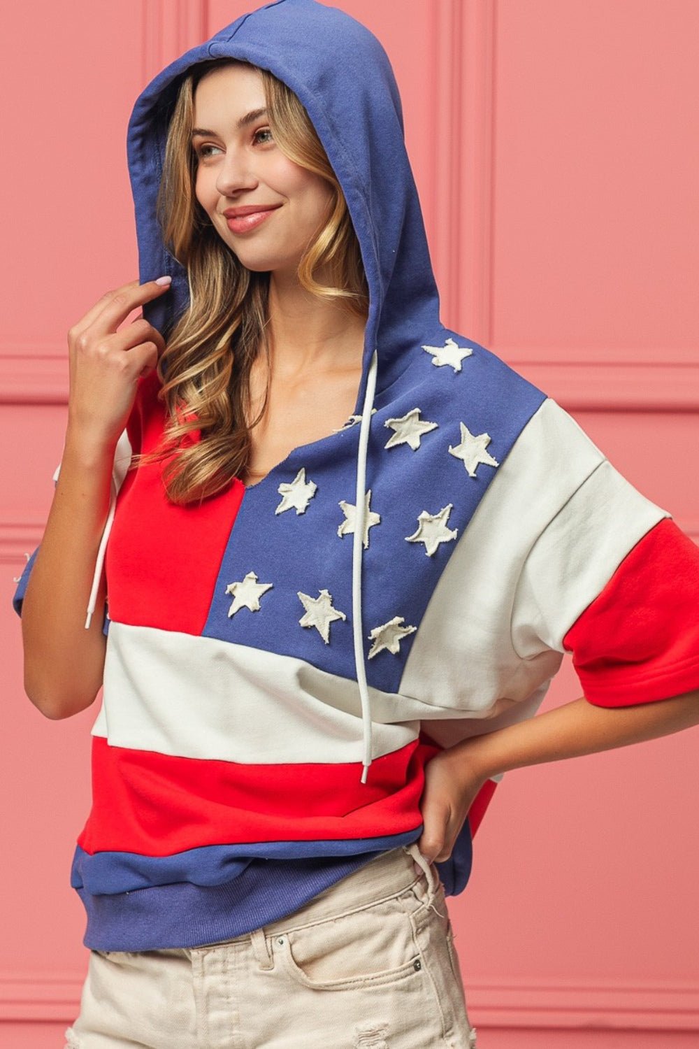 BiBi American Flag Theme Hoodie - Admiresty