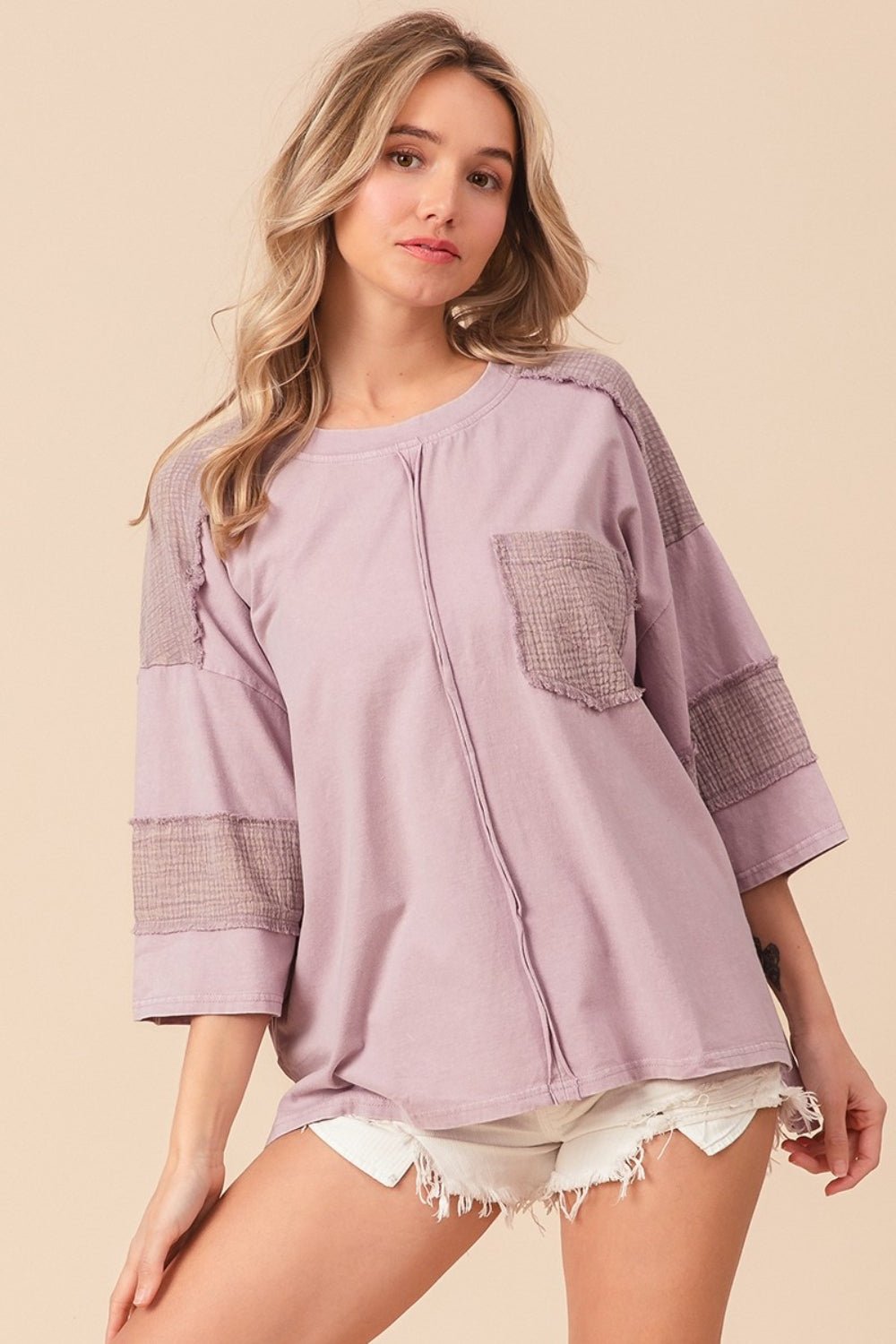 BiBi High - Low Washed T - Shirt - Admiresty