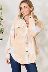 BiBi Tie Dye Button Down Long Sleeve Shirt - Admiresty