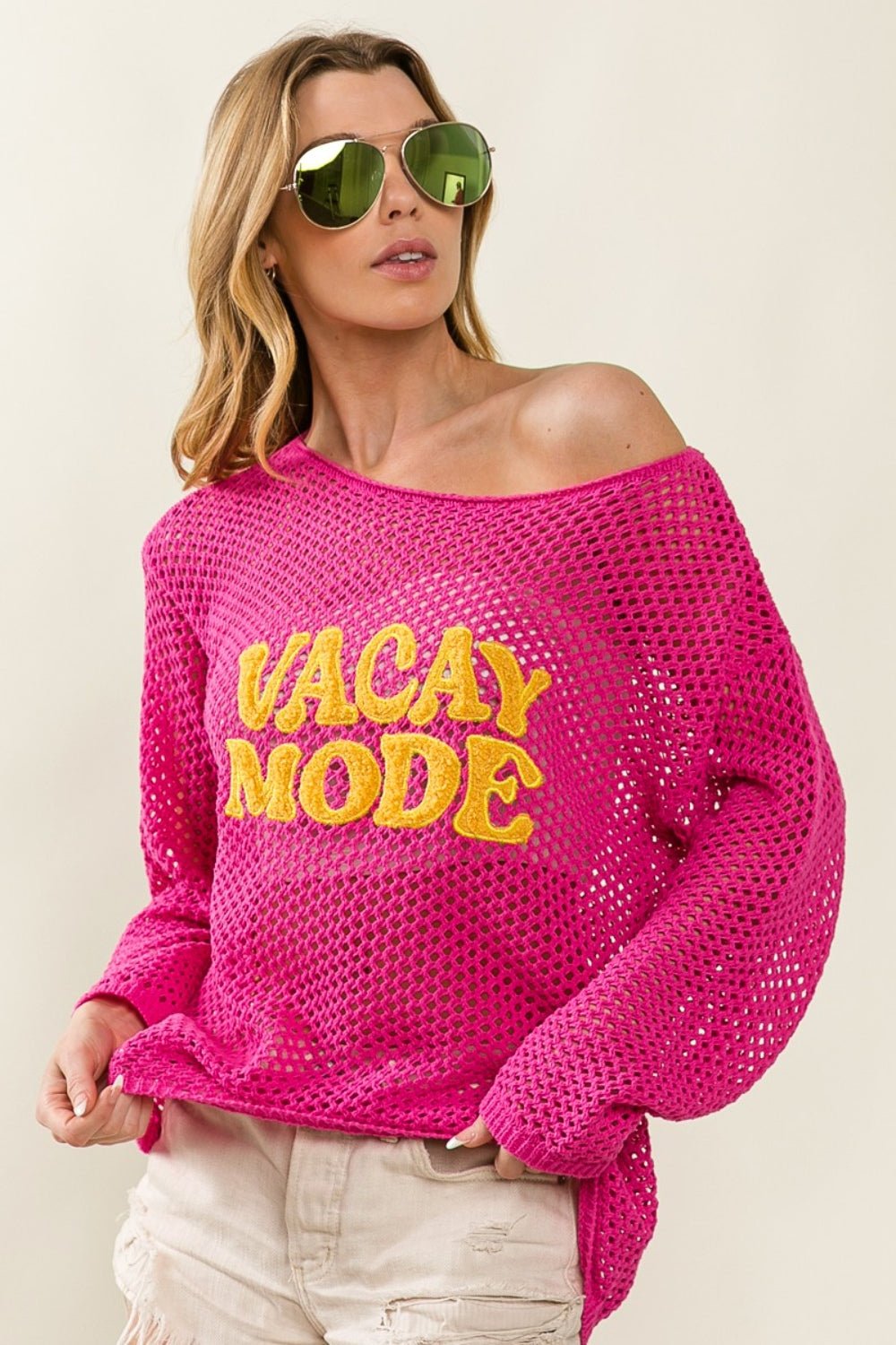 BiBi VACAY MODE Embroidered Knit Cover Up - Admiresty