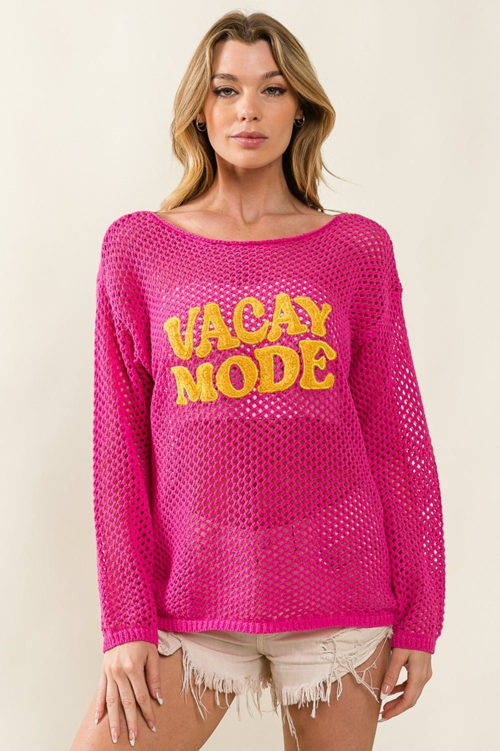 BiBi VACAY MODE Embroidered Knit Cover Up - Admiresty