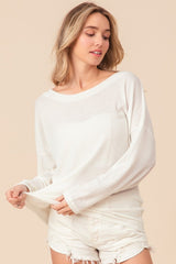 BiBi Waffled Backless Drawstring T - Shirt - Admiresty