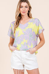 BOMBOM Floral Short Sleeve T - Shirt - Admiresty