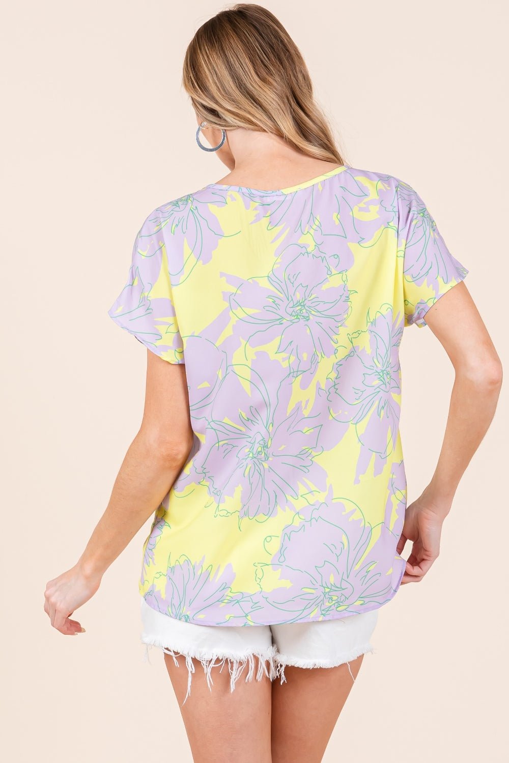 BOMBOM Floral Short Sleeve T - Shirt - Admiresty