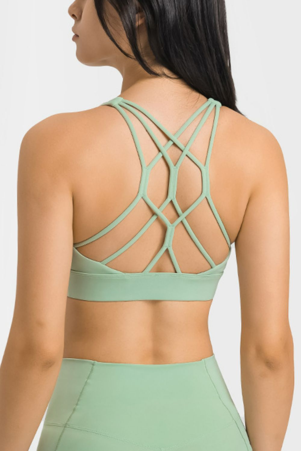 Breathable Crisscross Back Sports Bra - Admiresty