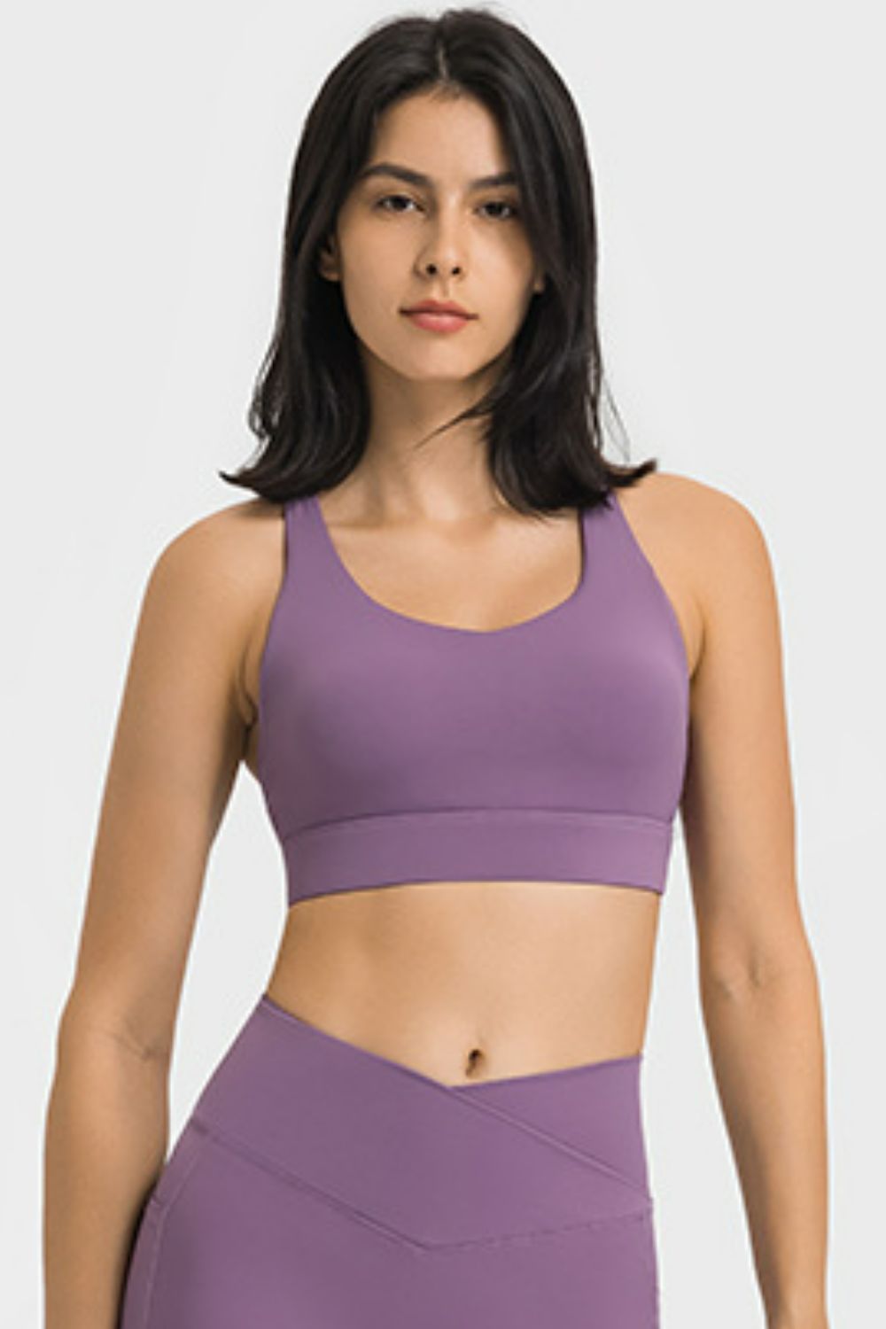 Breathable Crisscross Back Sports Bra - Admiresty