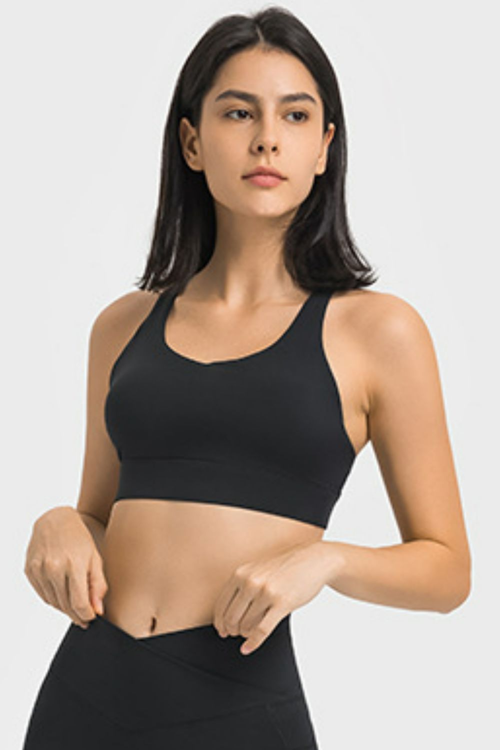 Breathable Crisscross Back Sports Bra - Admiresty