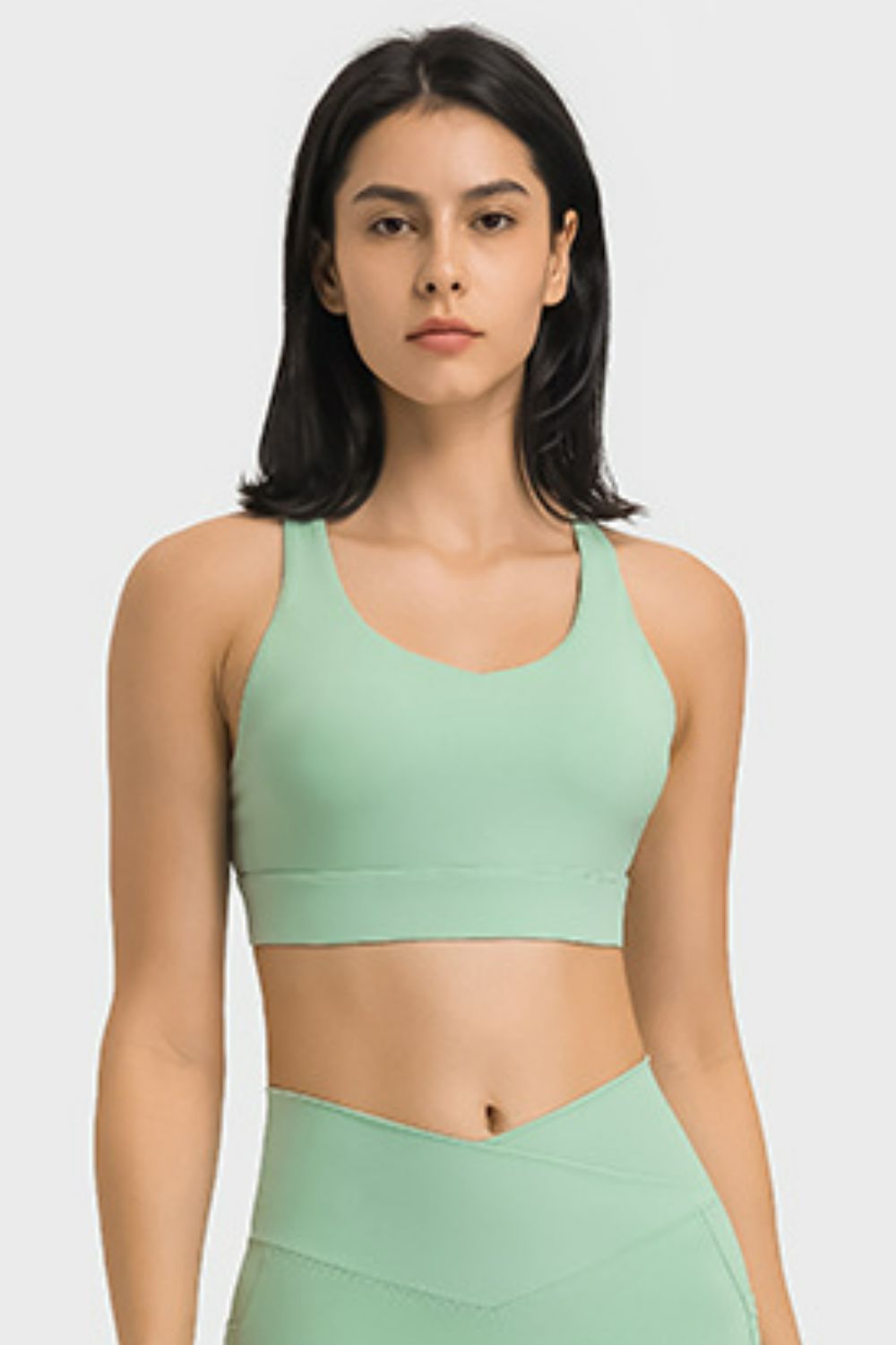 Breathable Crisscross Back Sports Bra - Admiresty