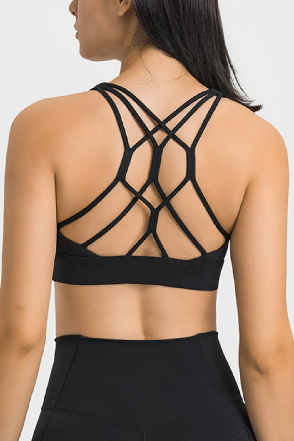 Breathable Crisscross Back Sports Bra - Admiresty