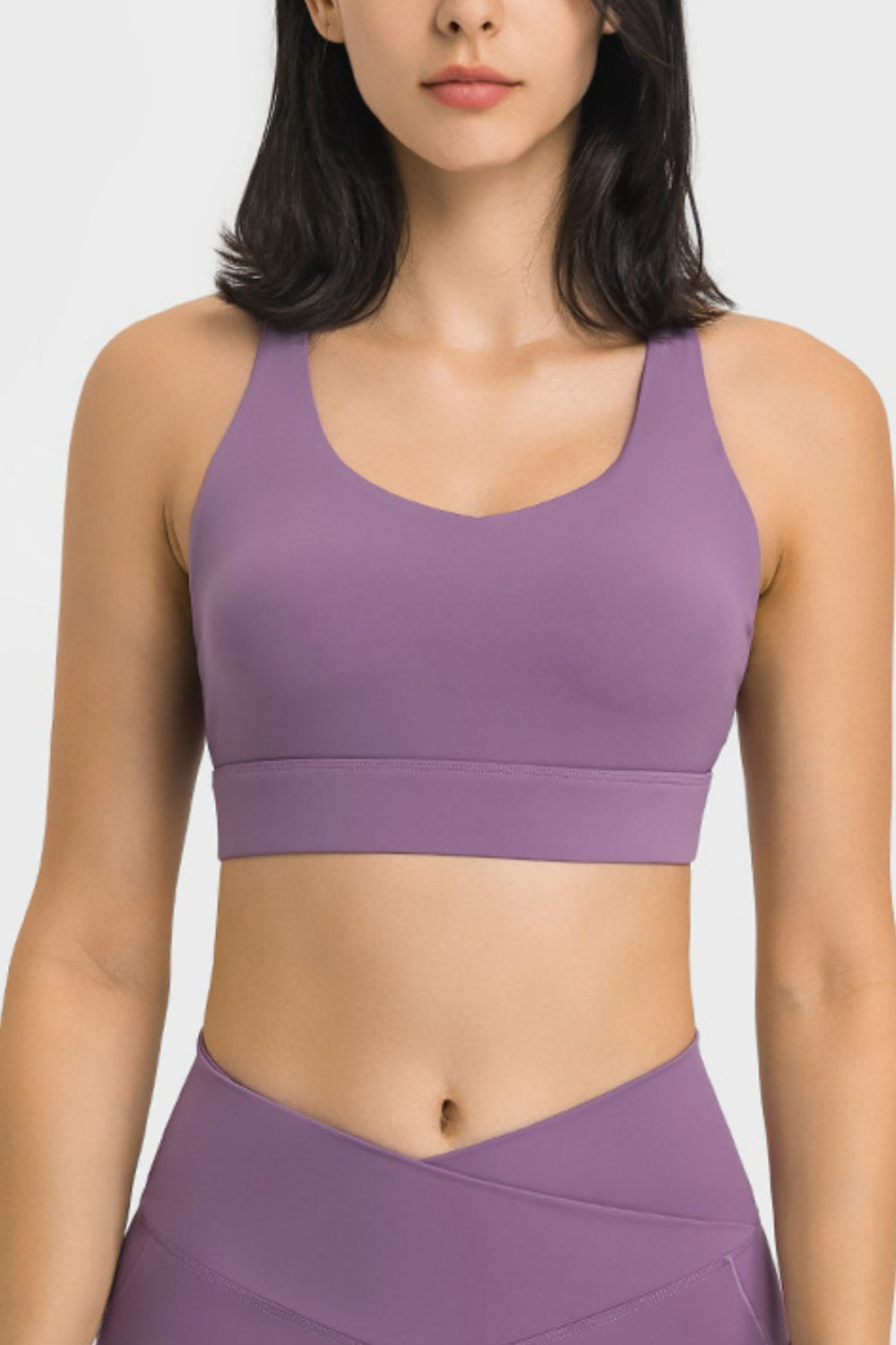 Breathable Crisscross Back Sports Bra - Admiresty