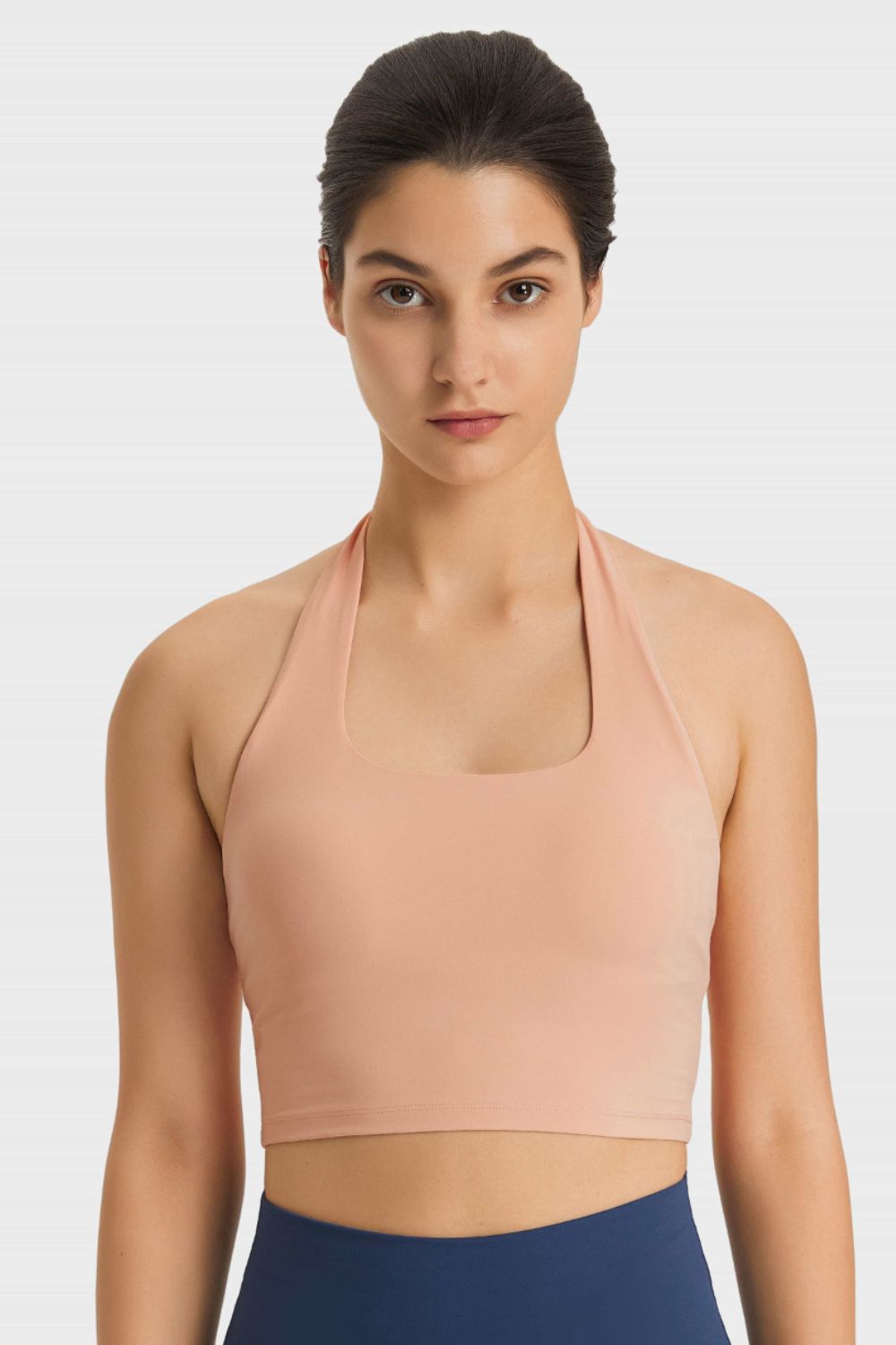 Breathable Halter Neck Sports Bra - Admiresty