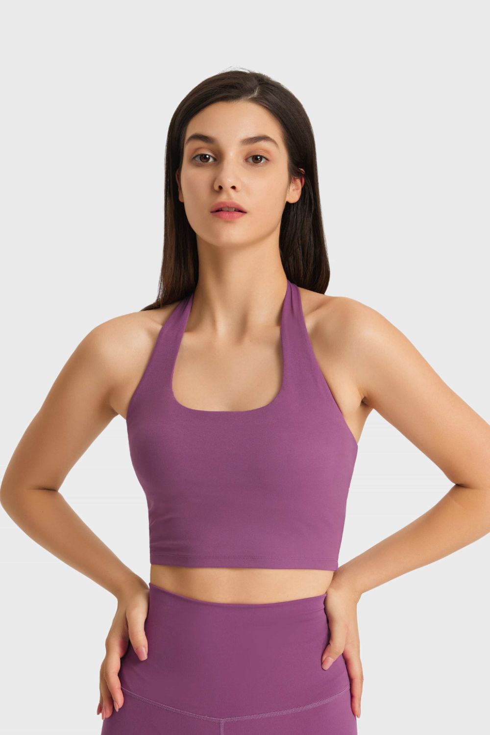 Breathable Halter Neck Sports Bra - Admiresty